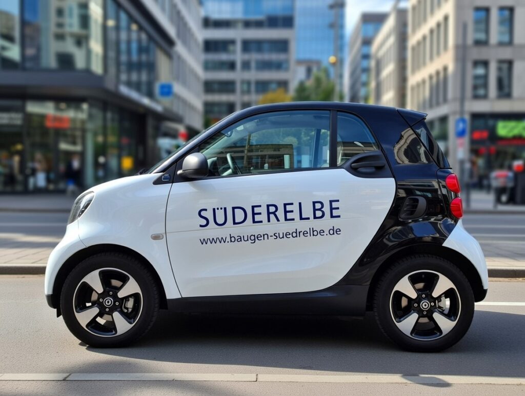 Autobeschriftung Hamburg Smart Firmenwagen 1024x772